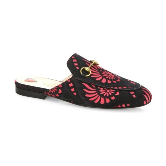 Gucci Shoes - Gucci pink Princetown Brocade Mules Size 7